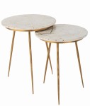 stolik boczny z marmuru gold white j-line
