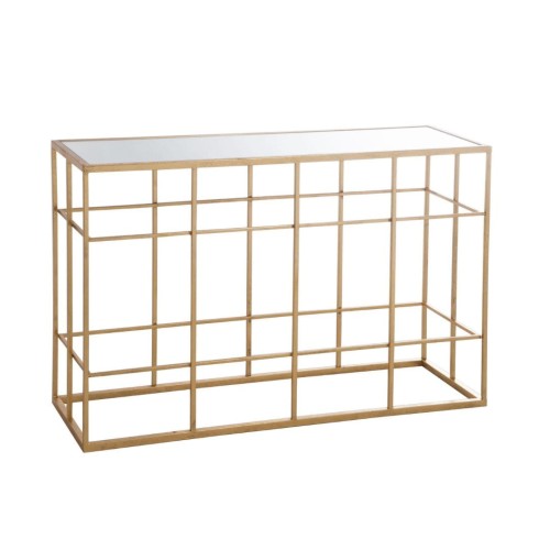 konsola luxe gold metal szkło j-line