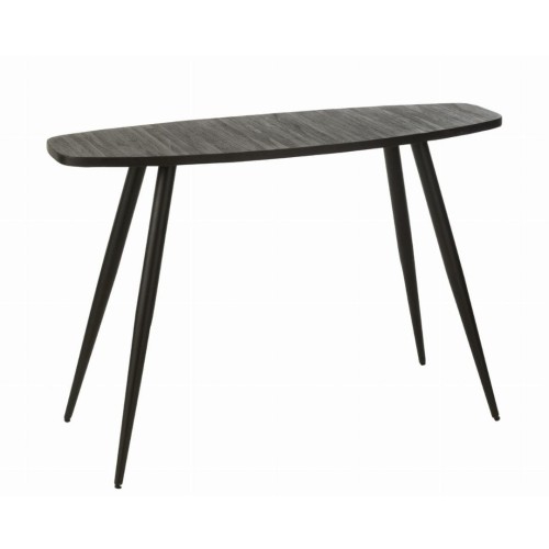 konsola oval teak black j-line