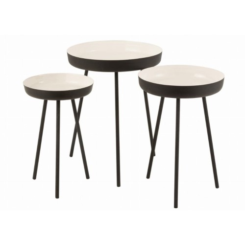 stoliki boczne metalowe black&amp;amp;white j-line