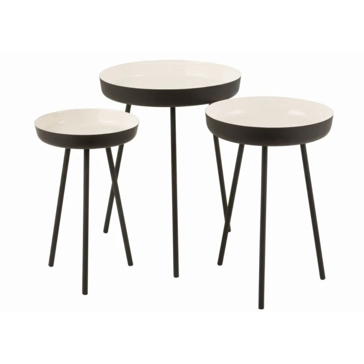 stoliki boczne metalowe black&amp;amp;white j-line