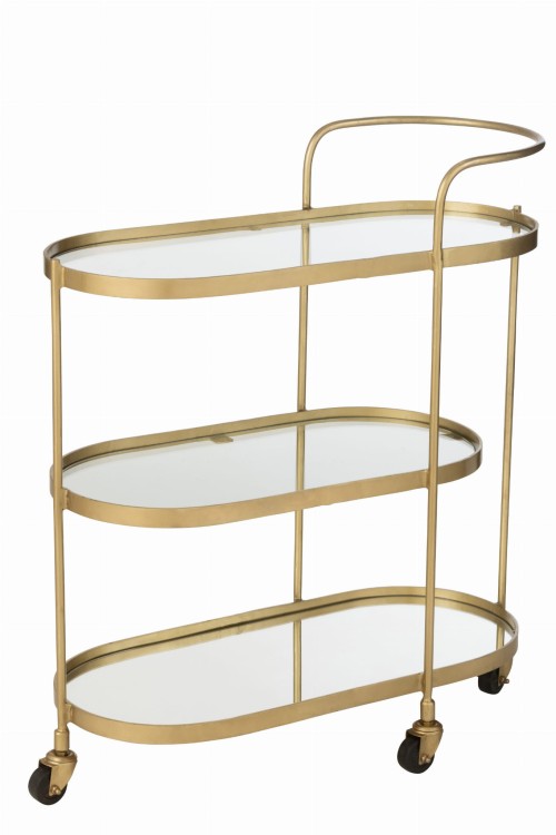wózek barowy oval metal gold j-line