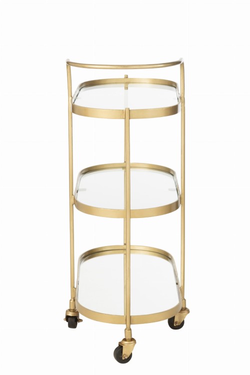 wózek barowy oval metal gold j-line