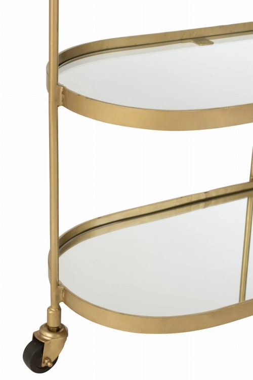 wózek barowy oval metal gold j-line