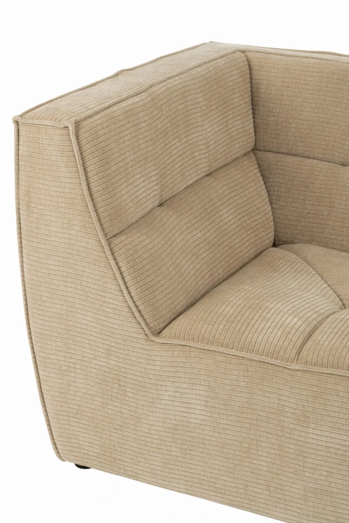 sofa narożnik modułowy ciemno beżowy j-line