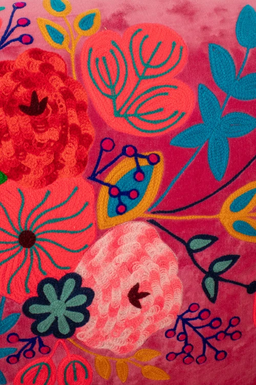 fotel boho flowers w kwiaty w kolorze fuksji j-line