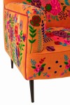 fotel boho flowers w kwiaty pomarańczowy j-line