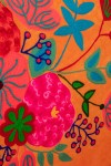 fotel boho flowers w kwiaty pomarańczowy j-line