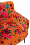 fotel boho flowers w kwiaty pomarańczowy j-line