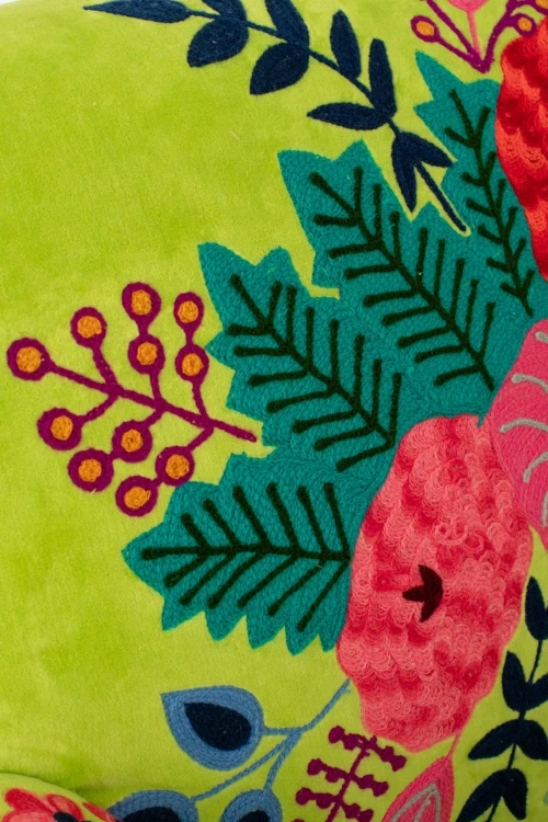 fotel boho flowers green j-line