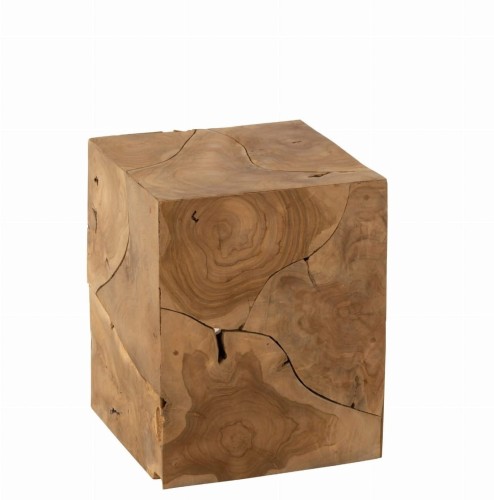 stolik boczny puzzle cube z drewna tekowego j-line