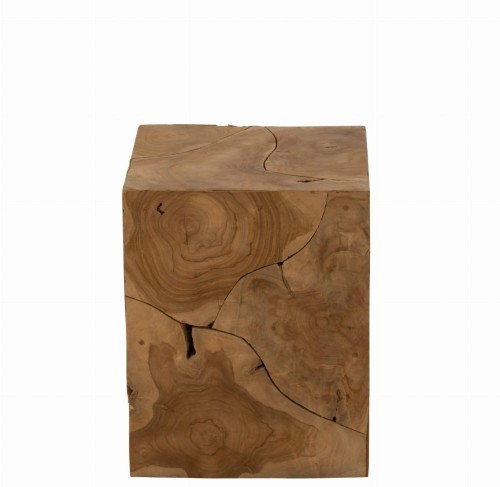 stolik boczny puzzle cube z drewna tekowego j-line