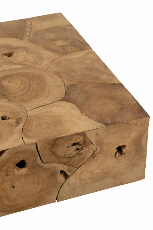 stolik kawowy puzzle drewno tekowe j-line