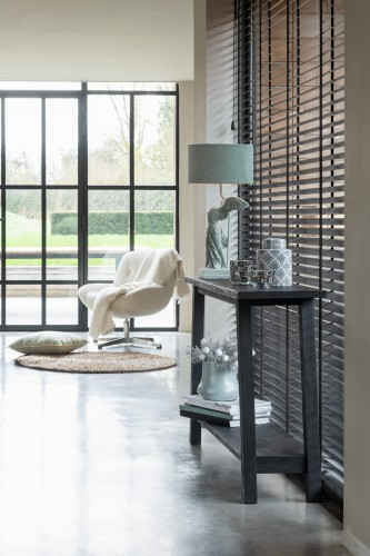 konsola z drewna czarna w stylu rustic j-line
