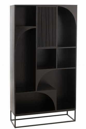 regał mode mango wood mdf black j-line