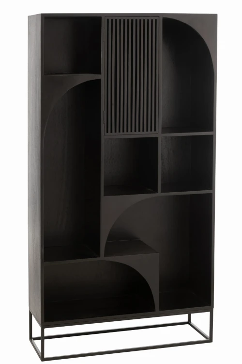 regał mode mango wood mdf black j-line