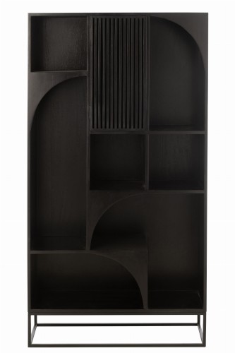 regał mode mango wood mdf black j-line