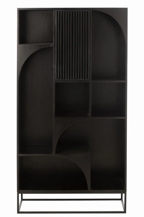 regał mode mango wood mdf black j-line