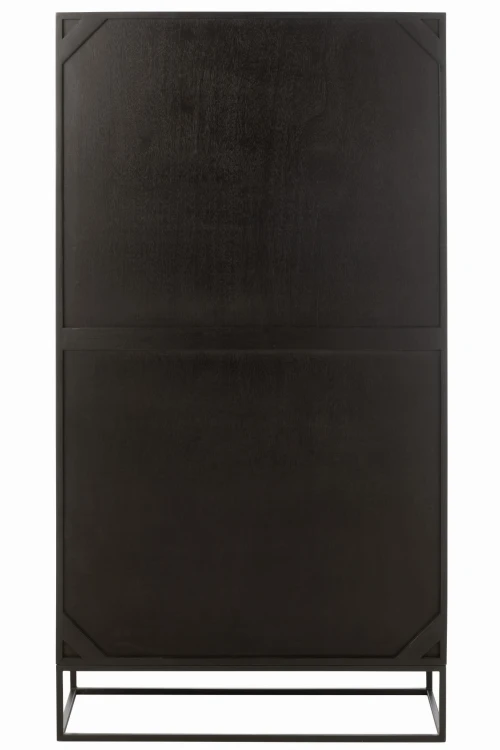 regał mode mango wood mdf black j-line