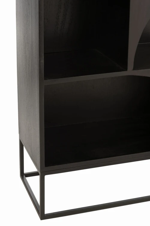 regał mode mango wood mdf black j-line