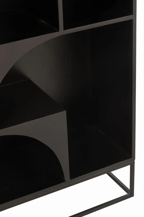 regał mode mango wood mdf black j-line