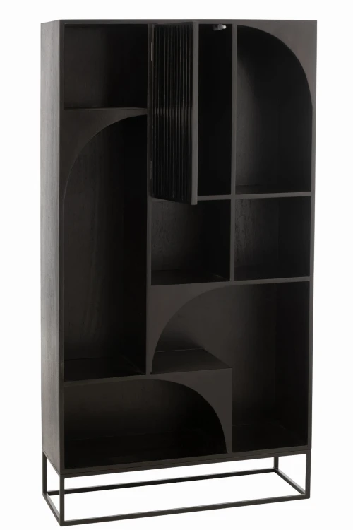 regał mode mango wood mdf black j-line