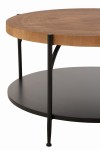 stolik kawowy voni okrągły black natural j-line