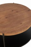 stolik kawowy voni okrągły black natural j-line