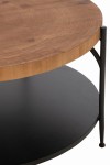 stolik kawowy voni okrągły black natural j-line