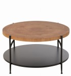 stolik kawowy voni okrągły black natural j-line