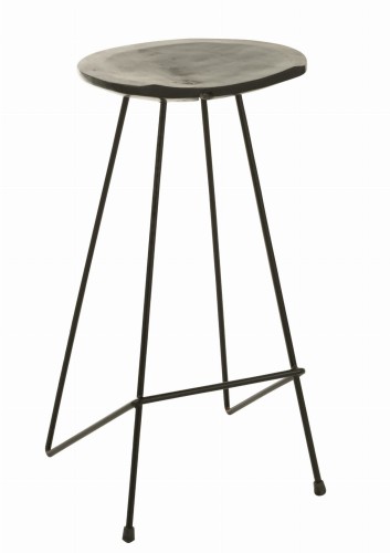 stołek barowy czarny drewno metal j-line4.jpg