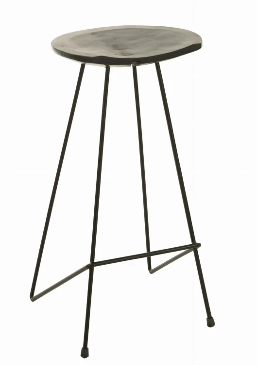 stołek barowy czarny drewno metal j-line4.jpg