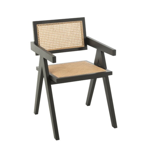 krzesło grid jesion rattan black j-line