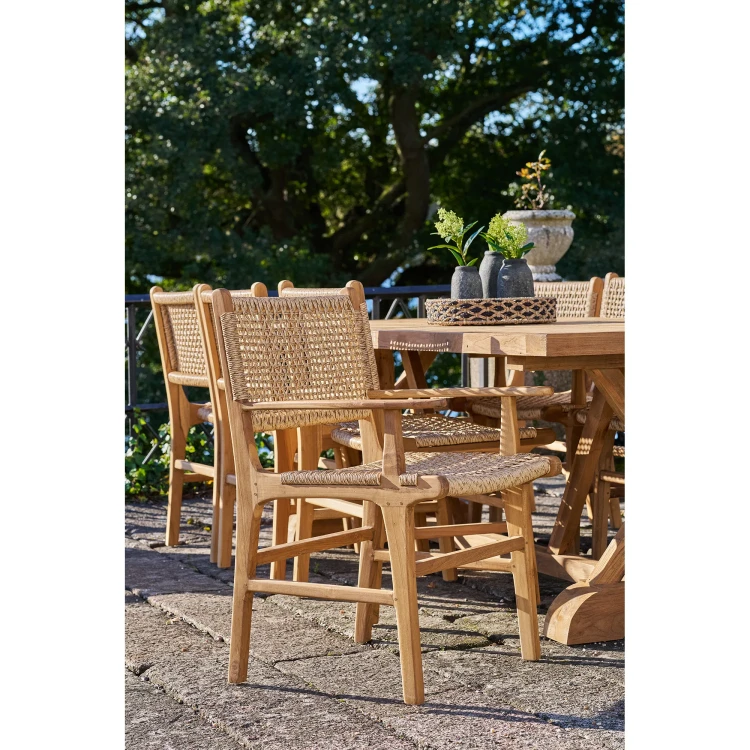 krzesło derby z podłokietnikami teak natural house nordic