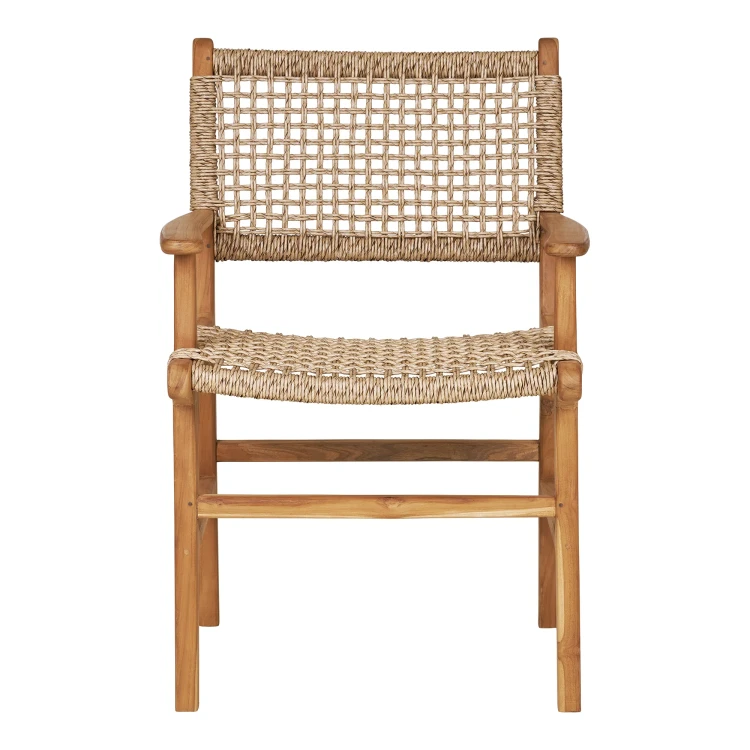 krzesło derby z podłokietnikami teak natural house nordic