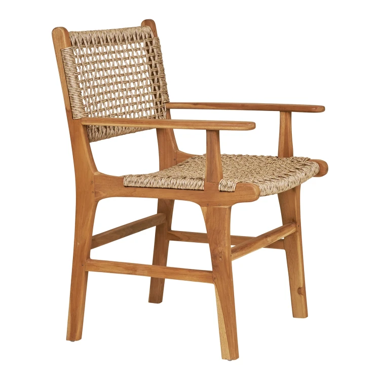 krzesło derby z podłokietnikami teak natural house nordic