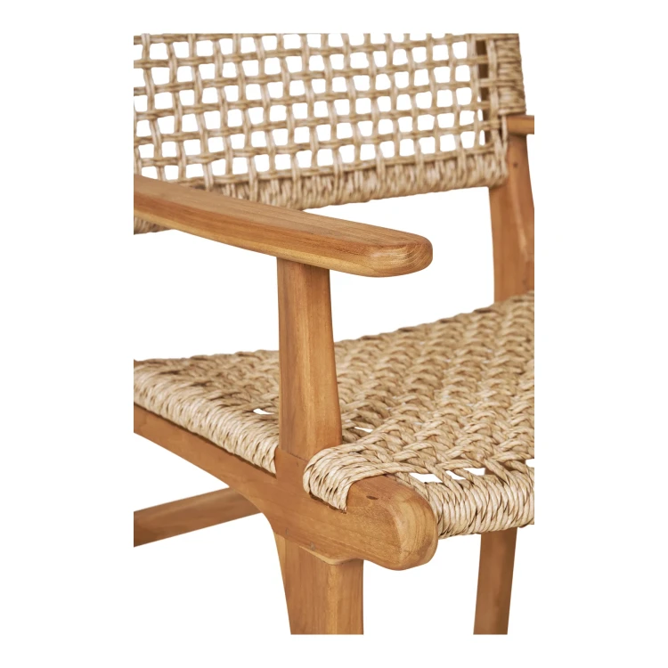 krzesło derby z podłokietnikami teak natural house nordic