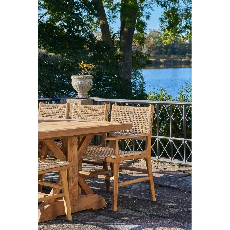 krzesło derby z podłokietnikami teak natural house nordic
