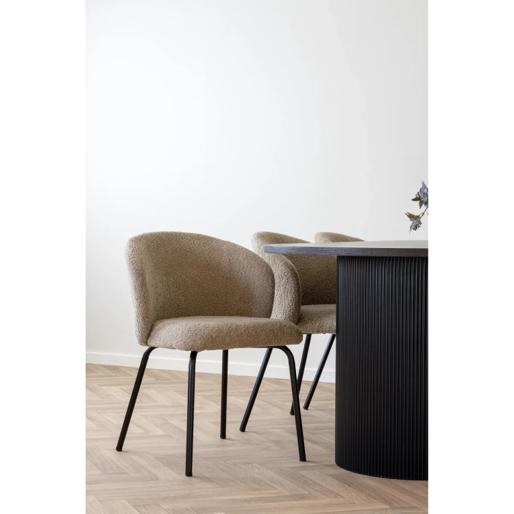 krzesło safira do jadalni boucle beige house nordic