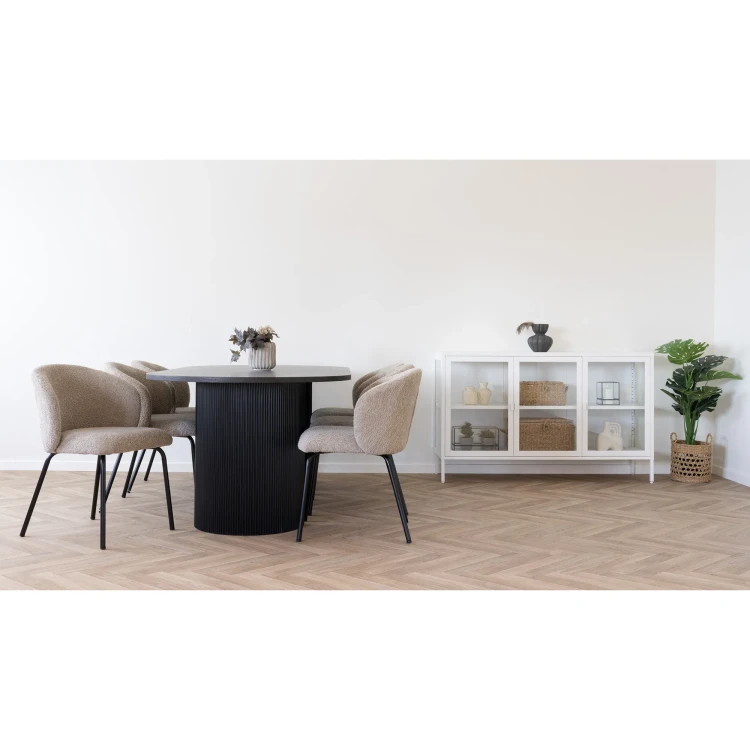 krzesło safira do jadalni boucle beige house nordic