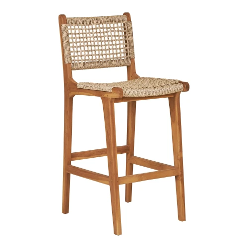krzesło barowe hoker derby teak natural house nordic