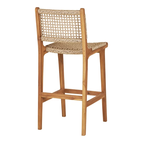 krzesło barowe hoker derby teak natural house nordic