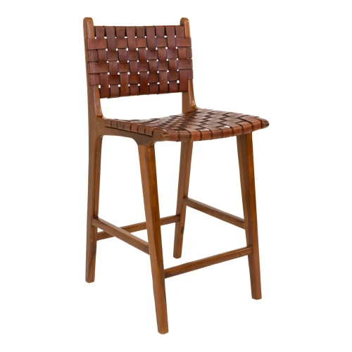 krzesło barowe hoker perugia leather brown house nordic