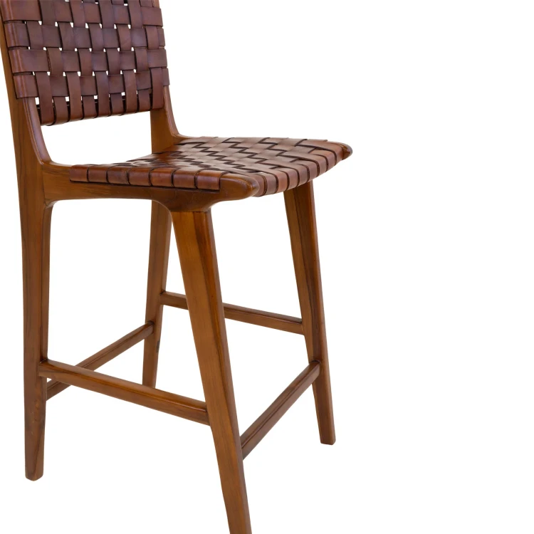 krzesło barowe hoker perugia leather brown house nordic
