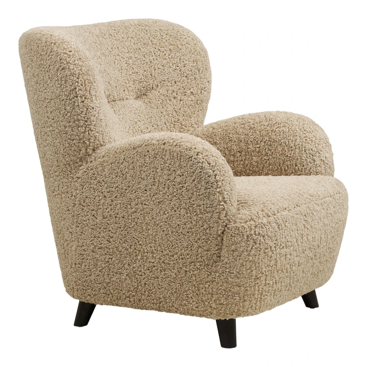 fotel lounge lunaro light brown house nordic