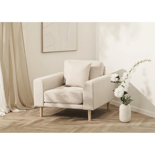 fotel lounge lido w kolorze piaskowym ecru  house nordic