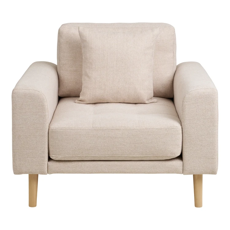 fotel lounge lido w kolorze piaskowym ecru  house nordic