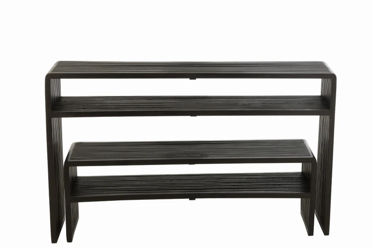 konsole drewniane czarne zestaw 2 j-line