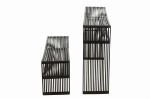 konsole drewniane czarne zestaw 2 j-line