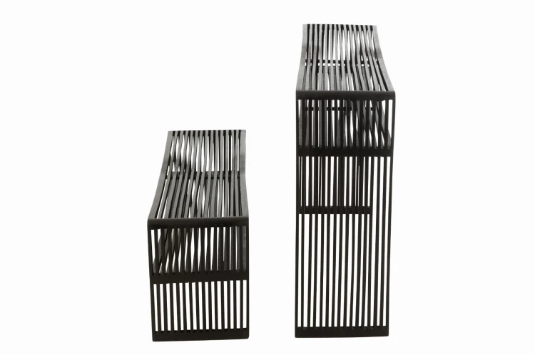 konsole drewniane czarne zestaw 2 j-line